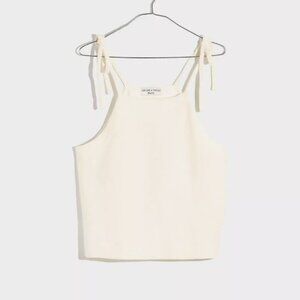 NWOT Madewell Tie-Shoulder Tank Top Ivory Small
